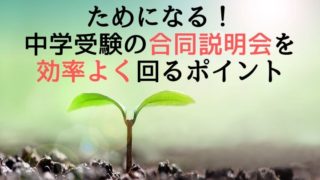 ためになる！中学受験の合同説明会を効率よく回るポイント