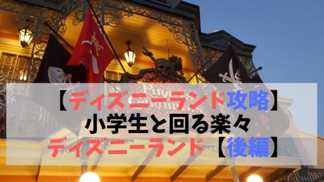 ディズニーランド攻略　小学生と回る楽々ディズニーランド後編