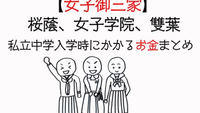 女子御三家　桜蔭、女子学院、雙葉　私立中学入学時にかかるお金まとめ