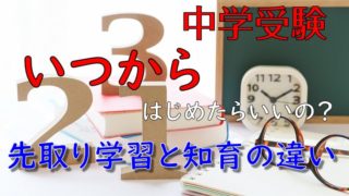 中学受験　いつからはじめたらいいの？先取り学習と知育の違い